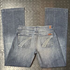 DOJO 30 x 33 x 8  -7 For All Mankind Light Blue Flare Jeans